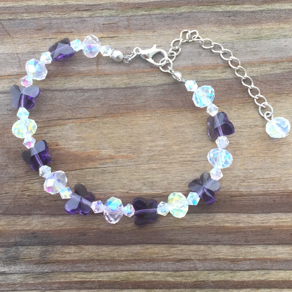 SOLD💲Butterfly Crystal Bracelet Austrian Crystals - Picture 2 of 6
